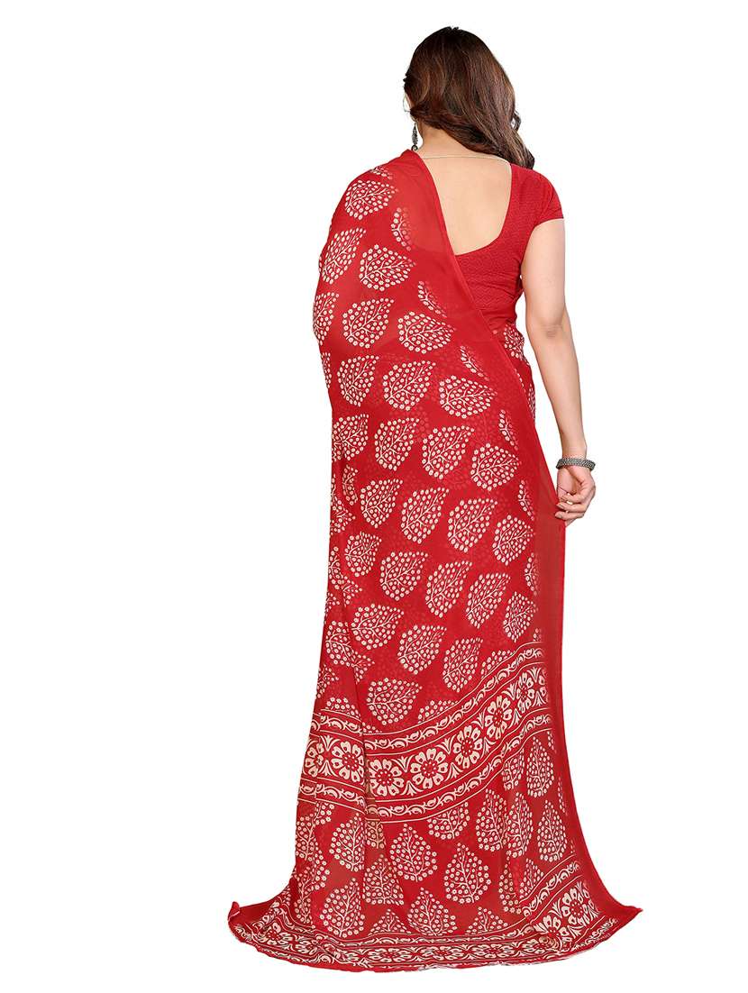 Women Pack Of 2 Printed Combo Saree With Blouse - 22411653 -  Standard Image - 2