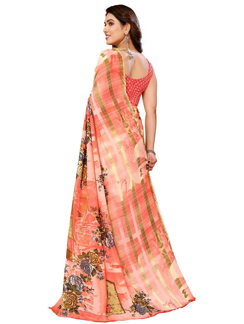 women pack of 2 printed combo saree with blouse - 22411777 -  Standard Image - 2