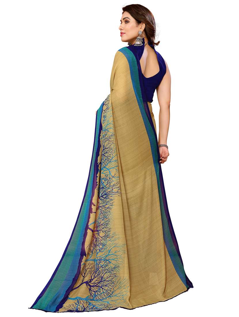 Women Pack Of 2 Printed Combo Saree With Blouse - 22411780 -  Standard Image - 2