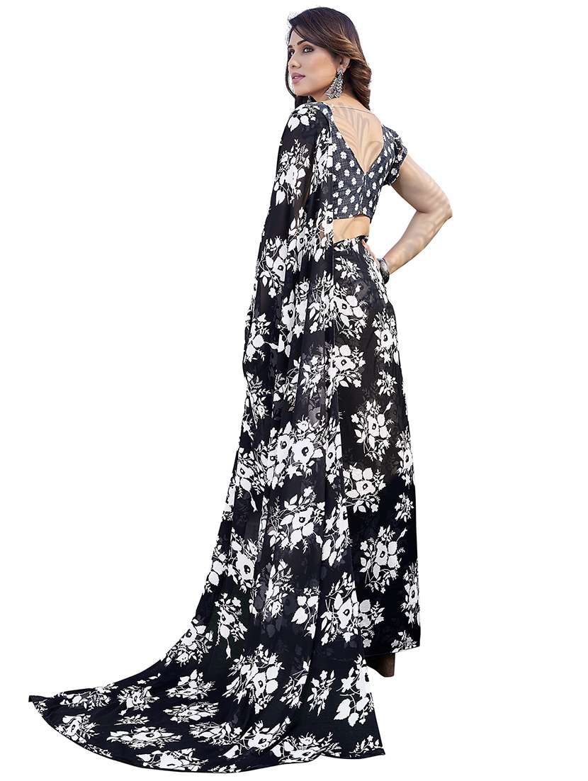 Women Pack Of 2 Printed Combo Saree With Blouse - 22411818 -  Standard Image - 2