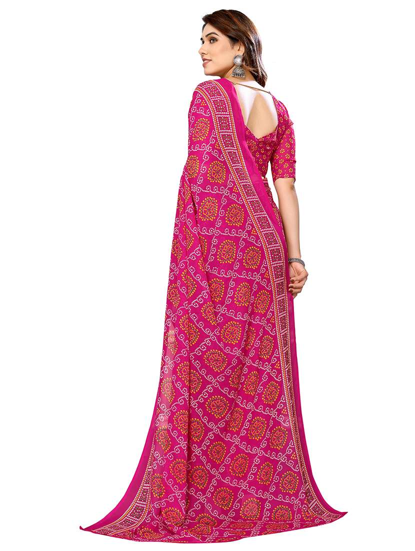 Women Pack Of 2 Printed Combo Saree With Blouse - 22412071 -  Standard Image - 2