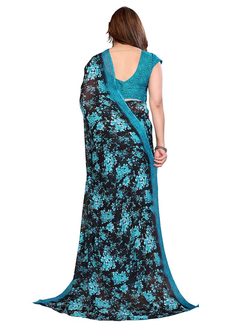 Women Pack Of 2 Printed Combo Saree With Blouse - 22412269 -  Standard Image - 2