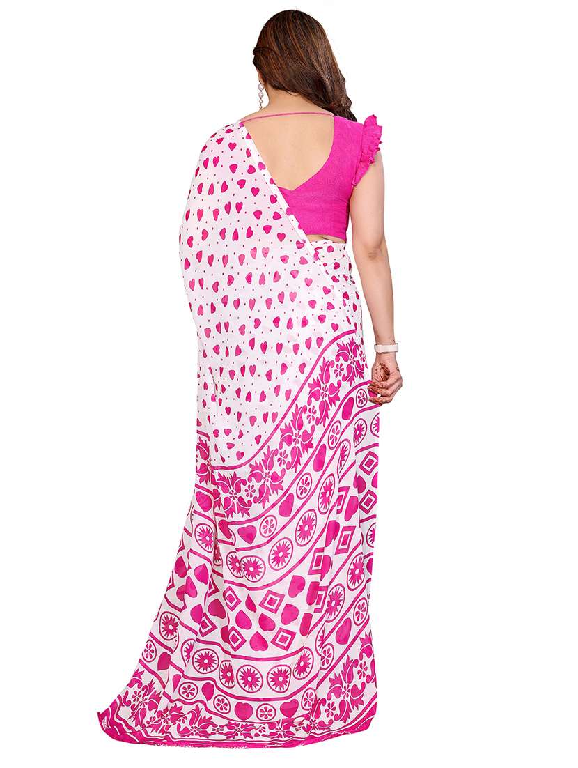 women pack of 2 printed combo saree with blouse - 22412319 -  Standard Image - 2