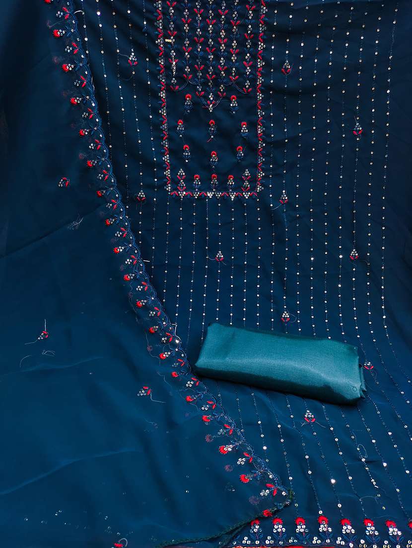 women solid with work unstitched suit set - 22412976 -  Standard Image - 2