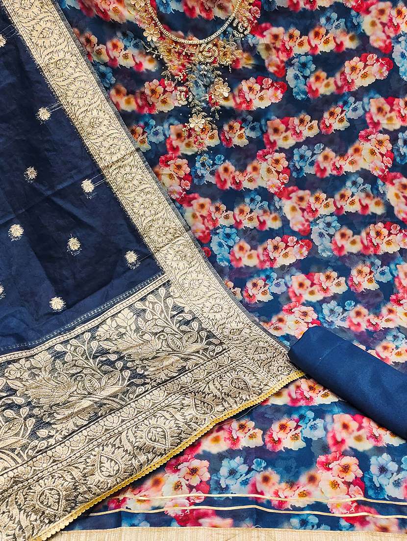 Women Floral Printed Embroidered Unstitched Suit Set - 22413256 -  Standard Image - 2