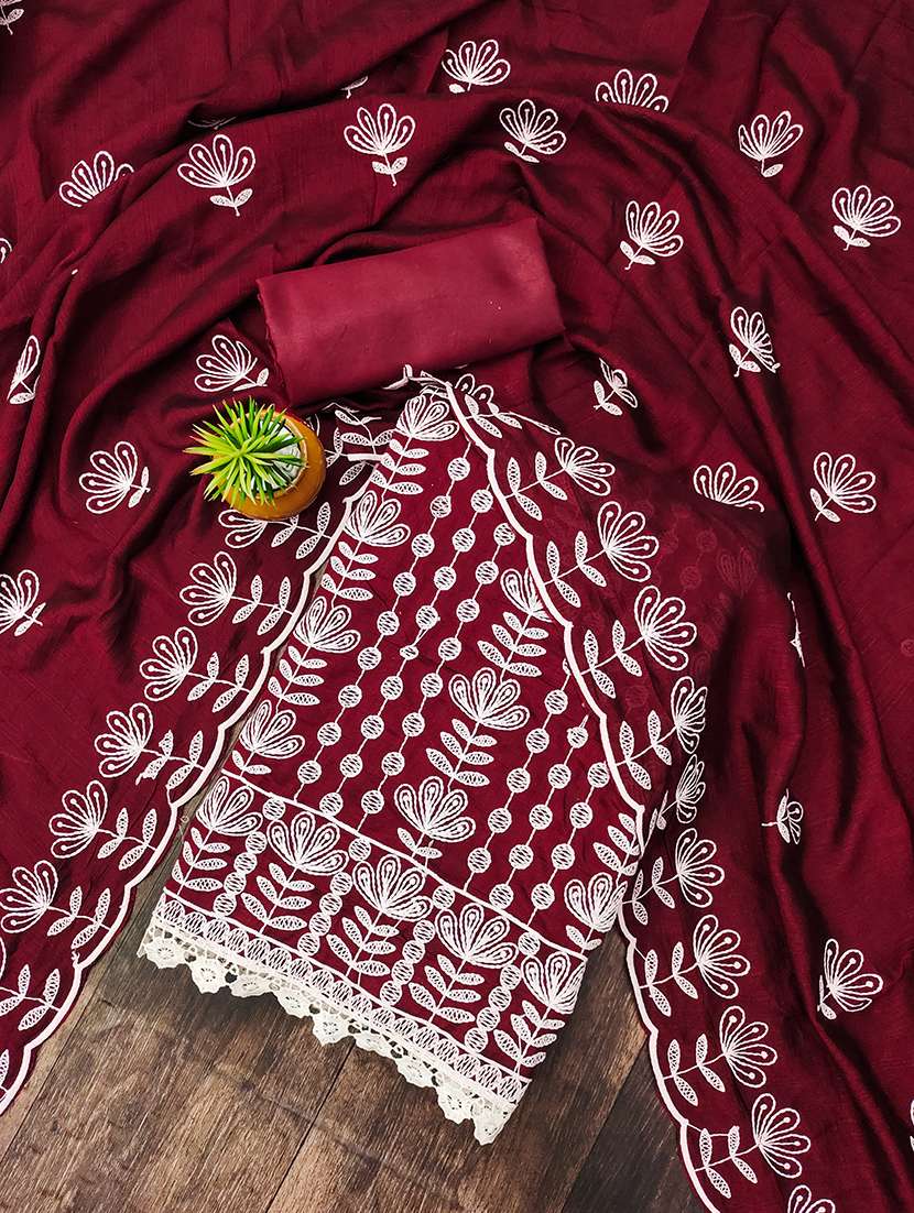 women solid with work unstitched suit set - 22413522 -  Standard Image - 2