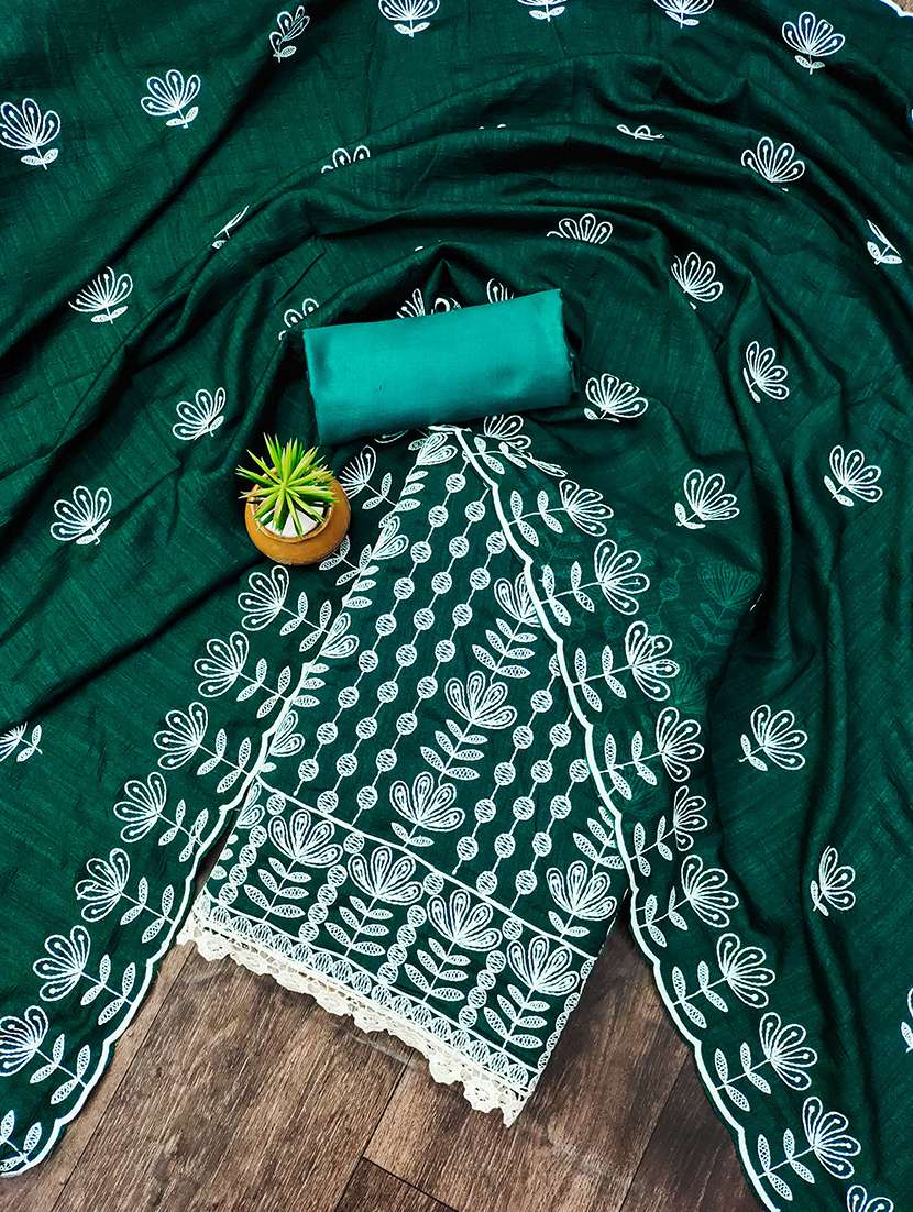 women solid with work unstitched suit set - 22413524 -  Standard Image - 2