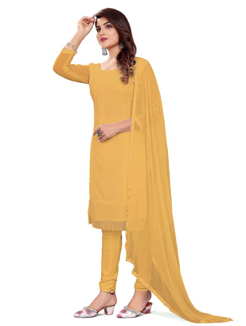 women solid with work unstitched suit set - 22413528 -  Standard Image - 2