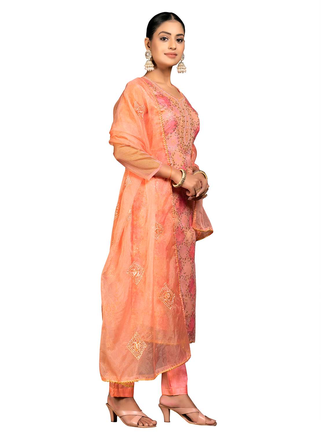 Women Printed Embroidered Unstitched Suit Set - 22413608 -  Standard Image - 2