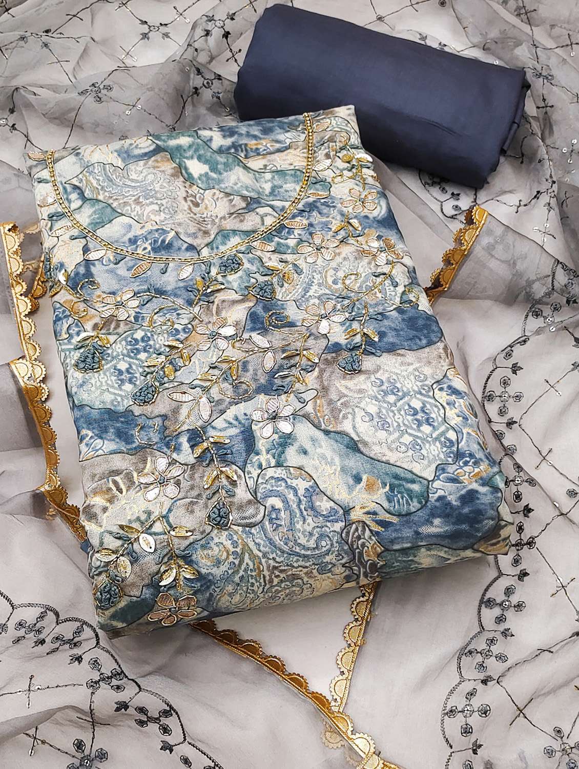 women printed unstitched suit set - 22413859 -  Standard Image - 2