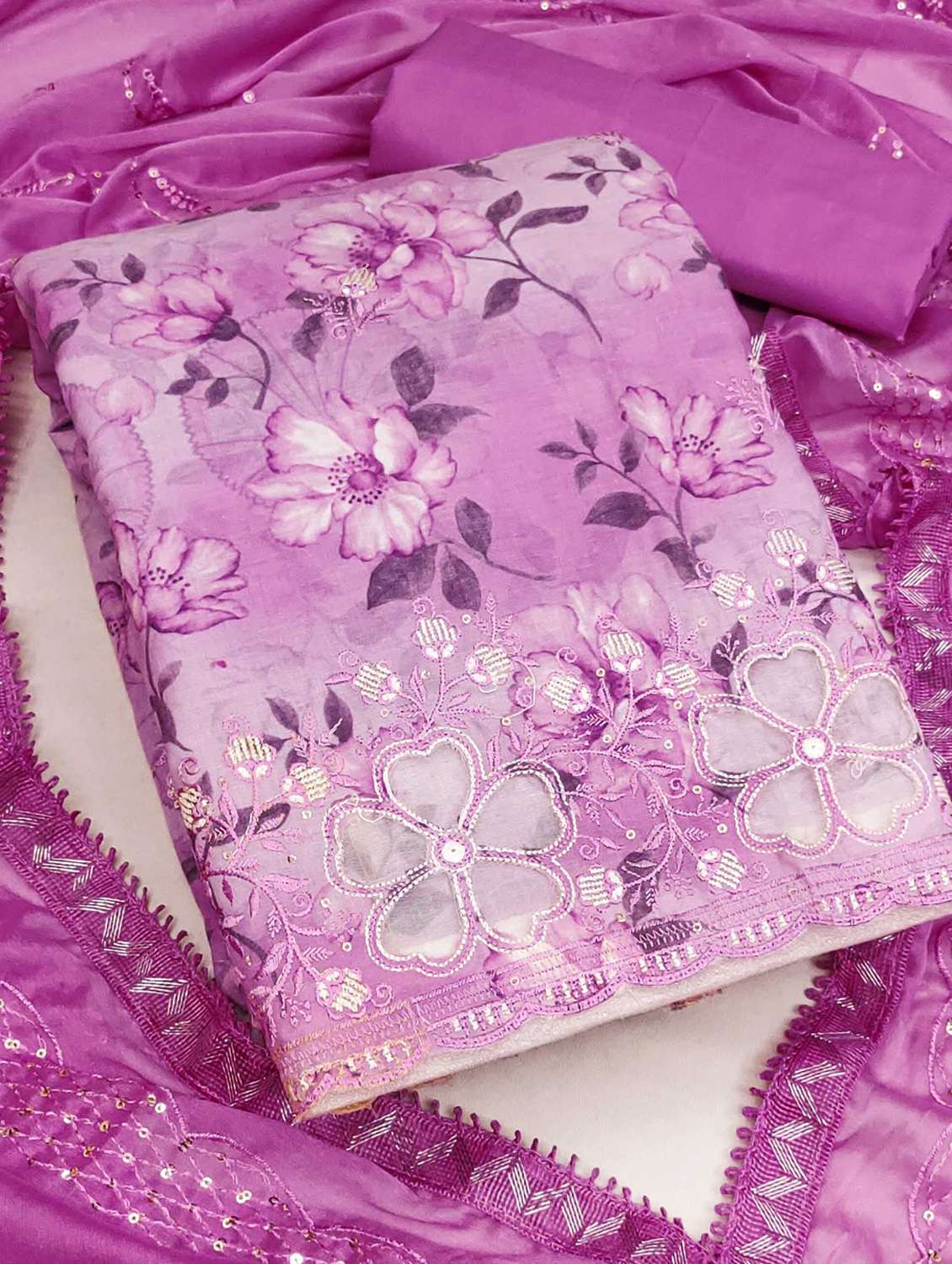 women floral embroidered unstitched suit set - 22413962 -  Standard Image - 2