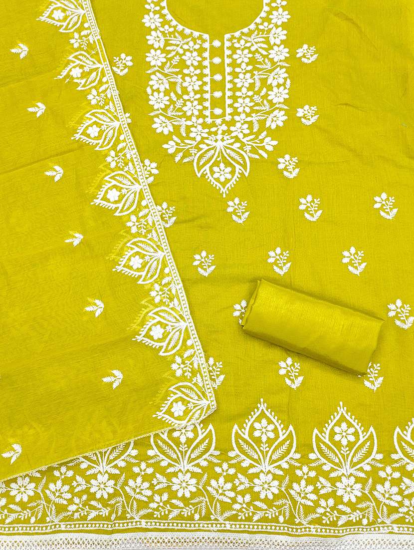 women solid with work unstitched suit set - 22415744 -  Standard Image - 2