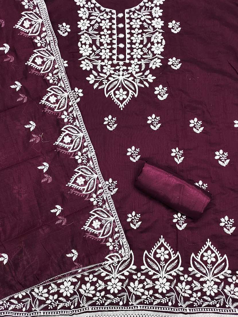 women solid with work unstitched suit set - 22415745 -  Standard Image - 2