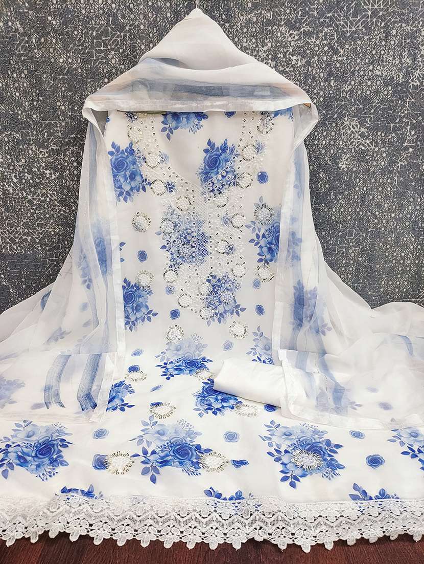 women floral printed unstitched suit set - 22415773 -  Standard Image - 2