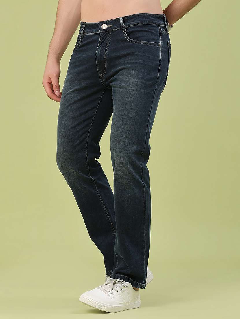 men washed mid rise full length slim fit jeans - 22417444 -  Standard Image - 2