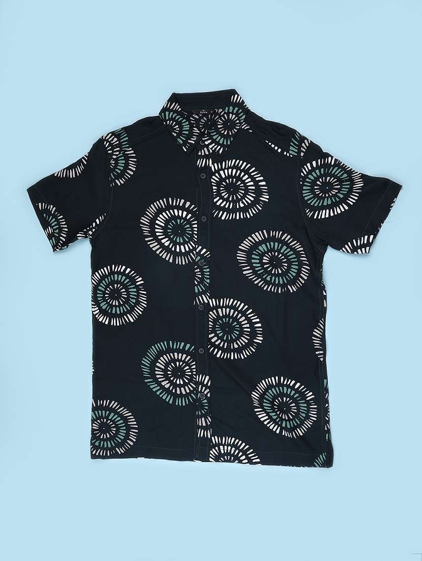 men printed short sleeve shorts & shirt co-ord set - 22417680 -  Standard Image - 2