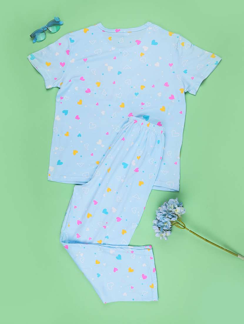 girls printed short sleeve pyjama set nightwear - 22417929 -  Standard Image - 2