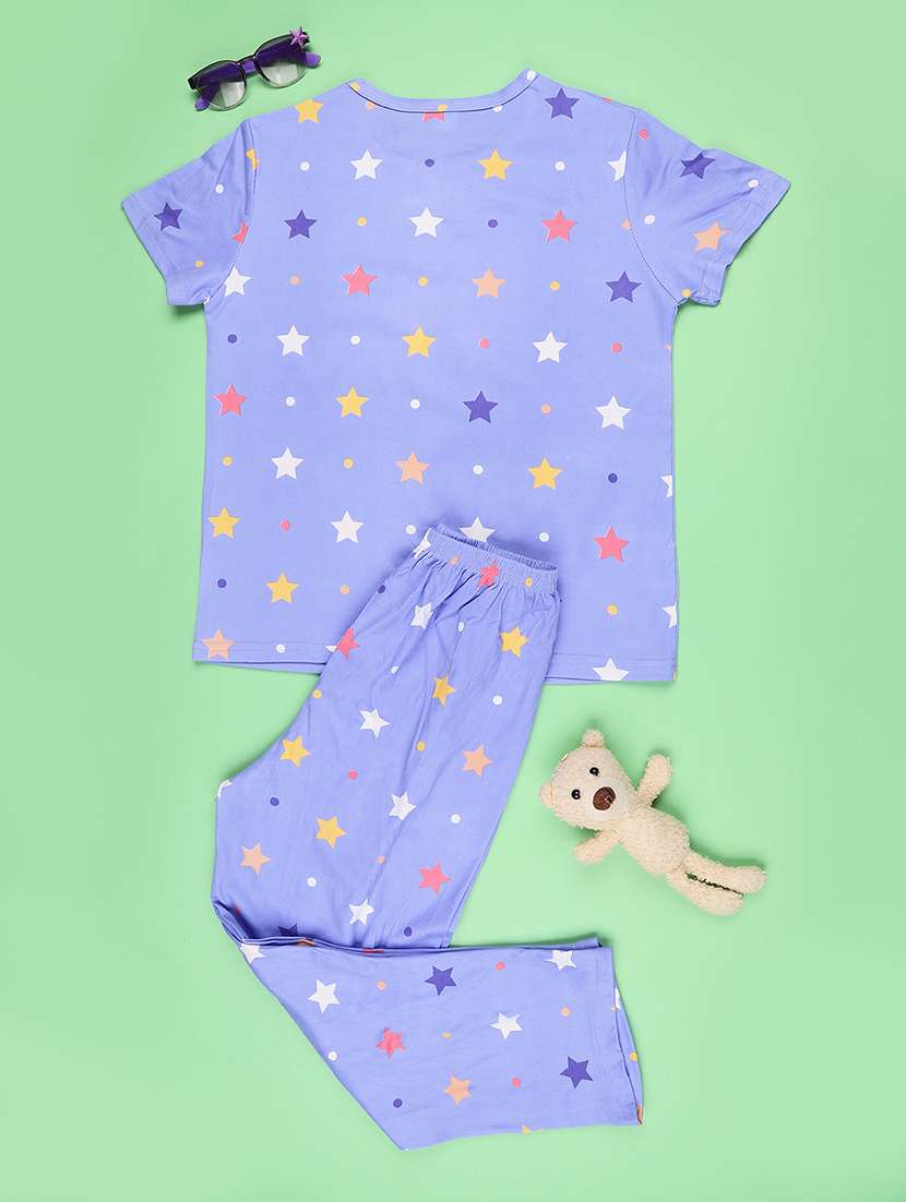 girls printed short sleeve pyjama set nightwear - 22417942 -  Standard Image - 2