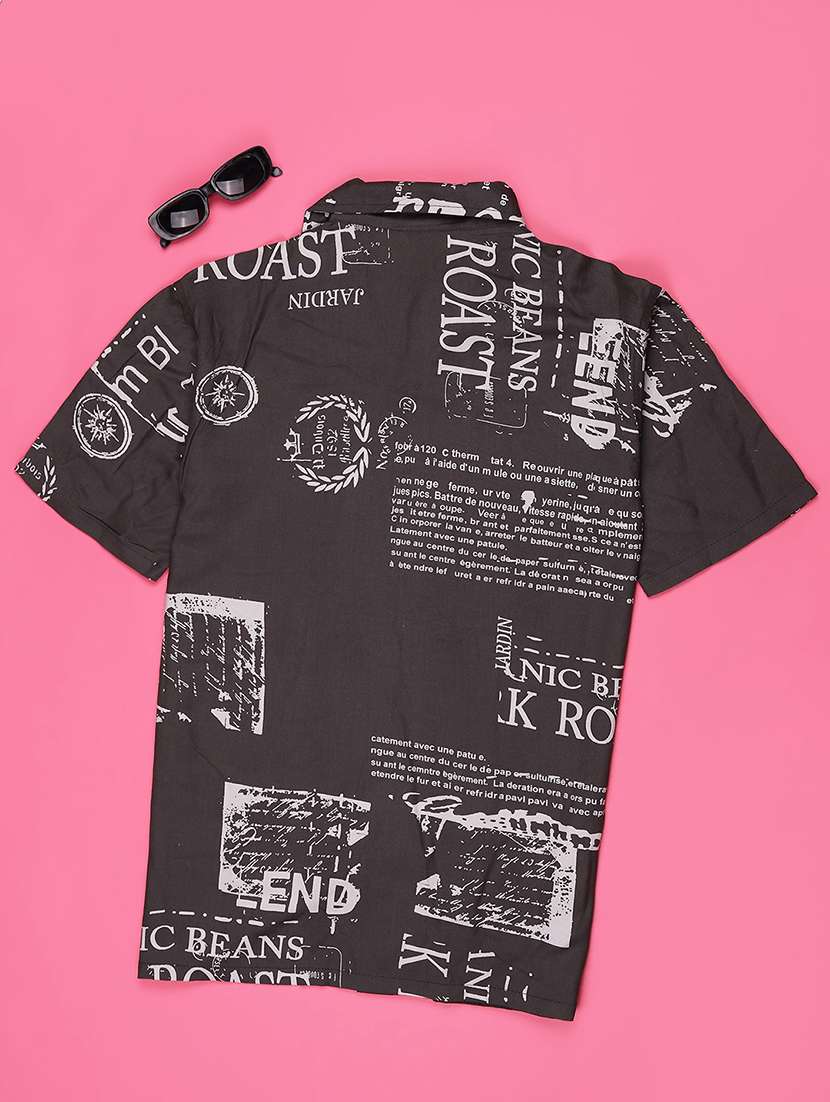 boys printed short sleeve collared shirt - 22419552 -  Standard Image - 2