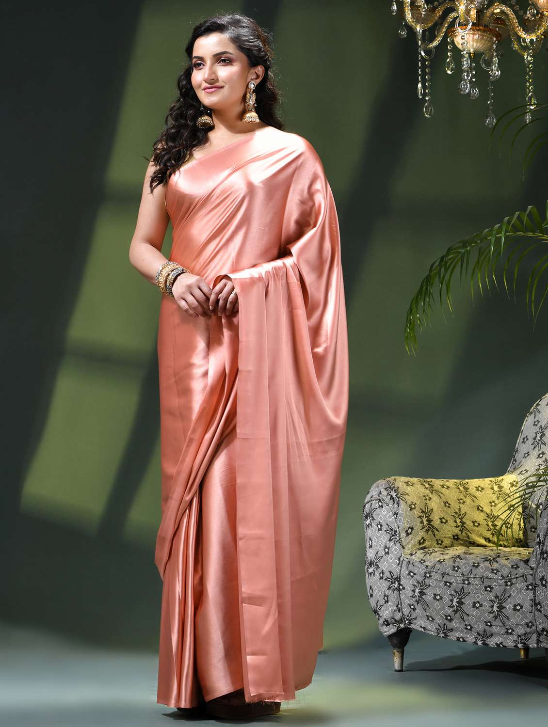 women solid plain saree - 22419801 -  Standard Image - 2