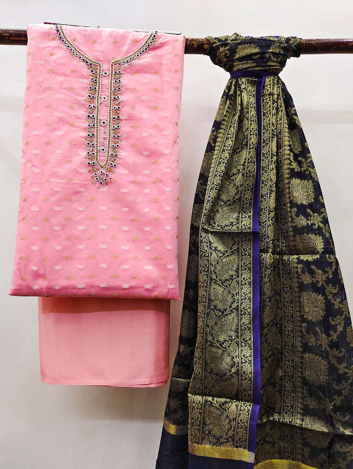Women Self Design Unstitched Suit Set - 22420257 -  Standard Image - 2