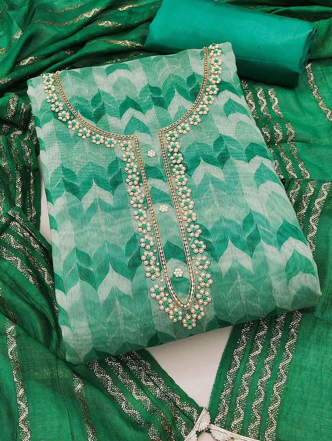 women printed unstitched suit set - 22420270 -  Standard Image - 2