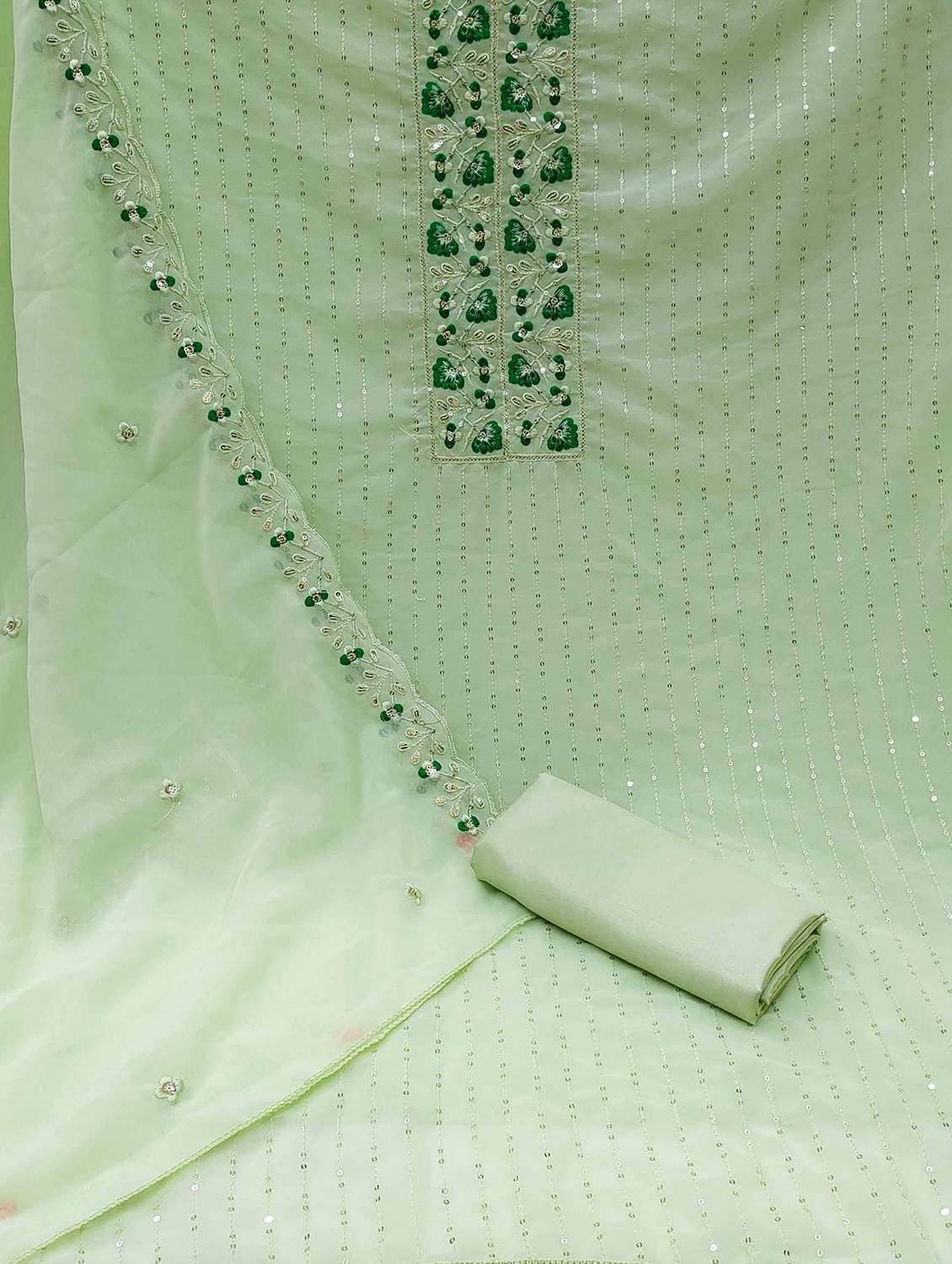 women solid with work unstitched suit set - 22420271 -  Standard Image - 2