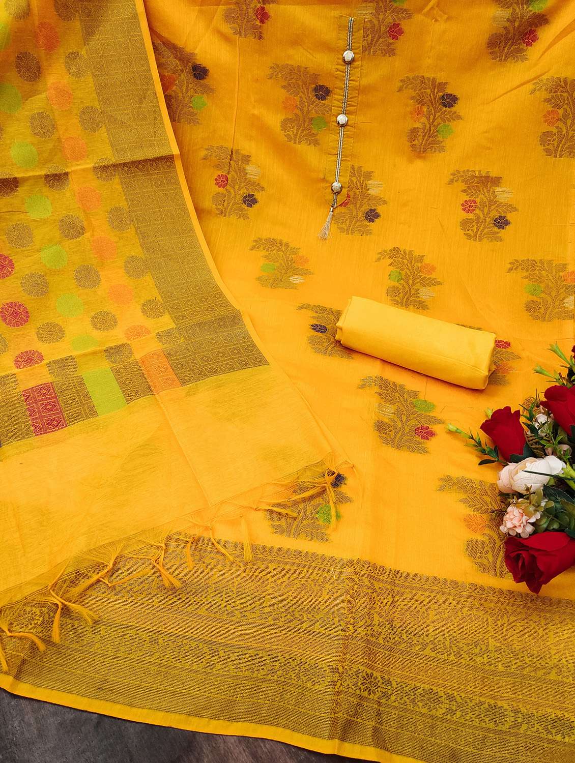 women self design unstitched suit set - 22420430 -  Standard Image - 2