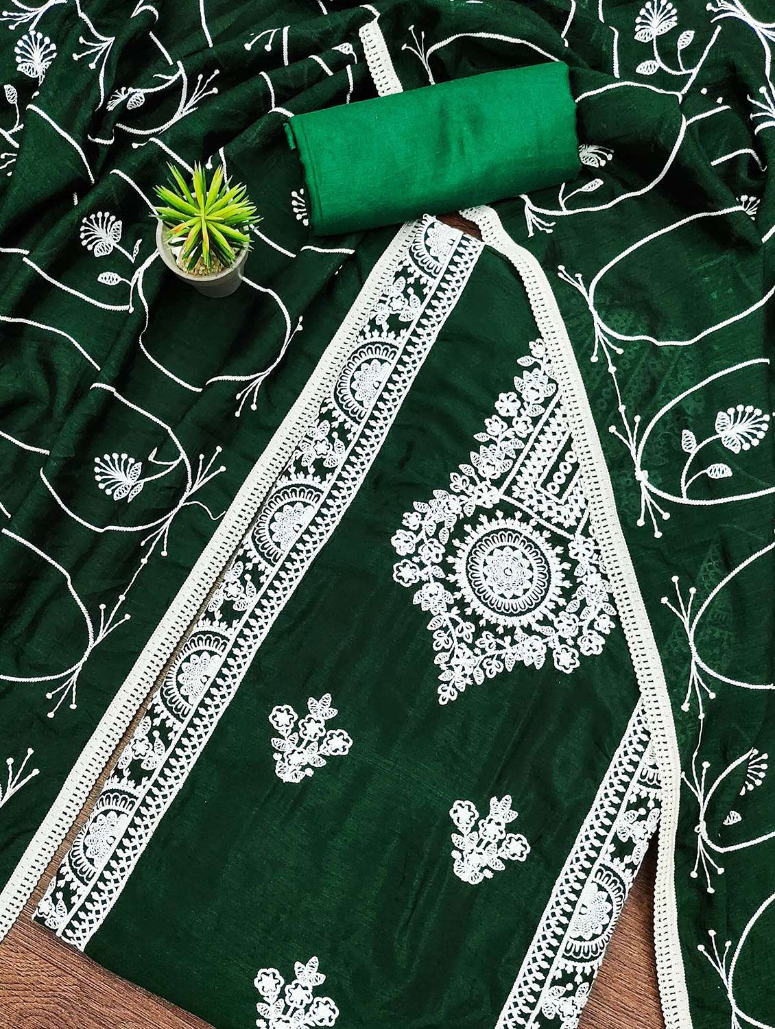 women solid with work unstitched suit set - 22420483 -  Standard Image - 2