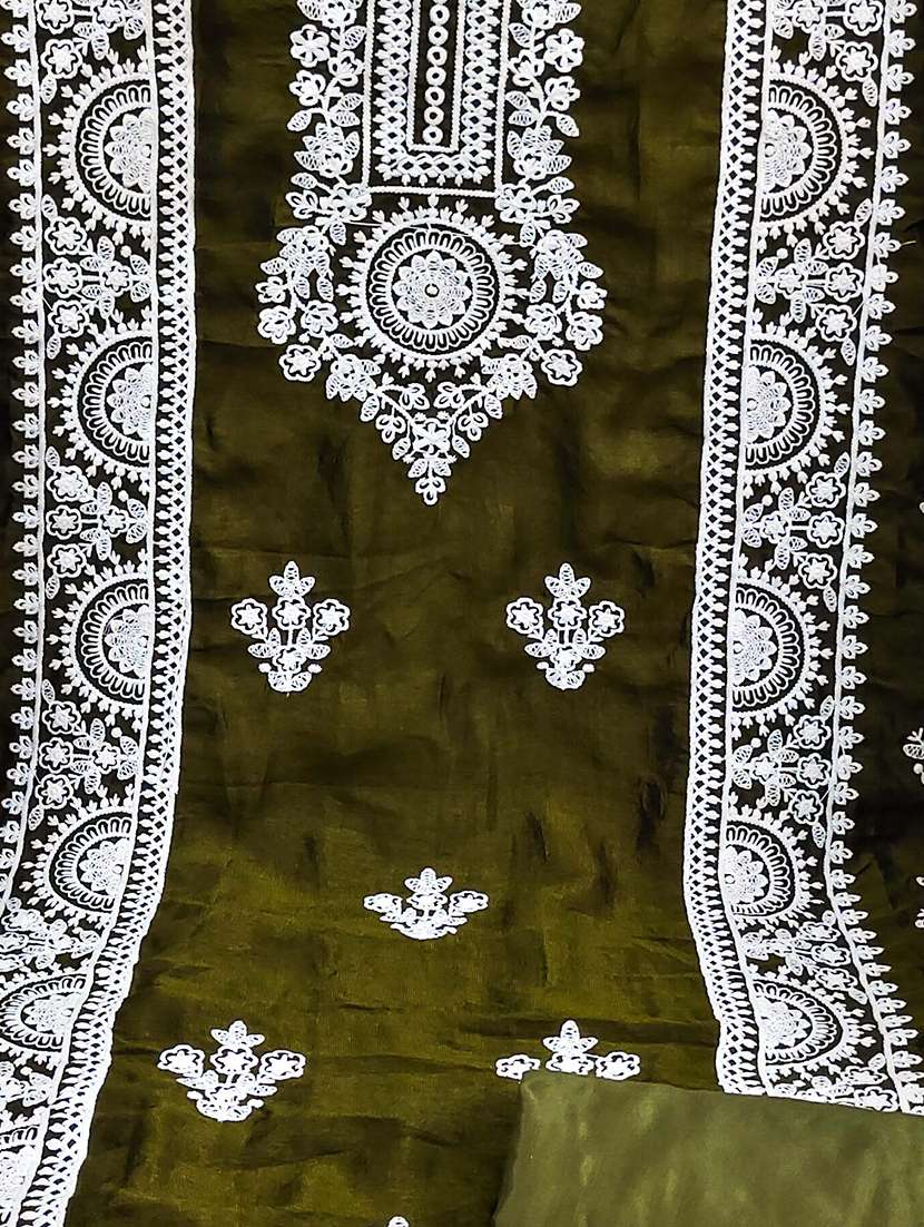 women solid with work unstitched suit set - 22420484 -  Standard Image - 2