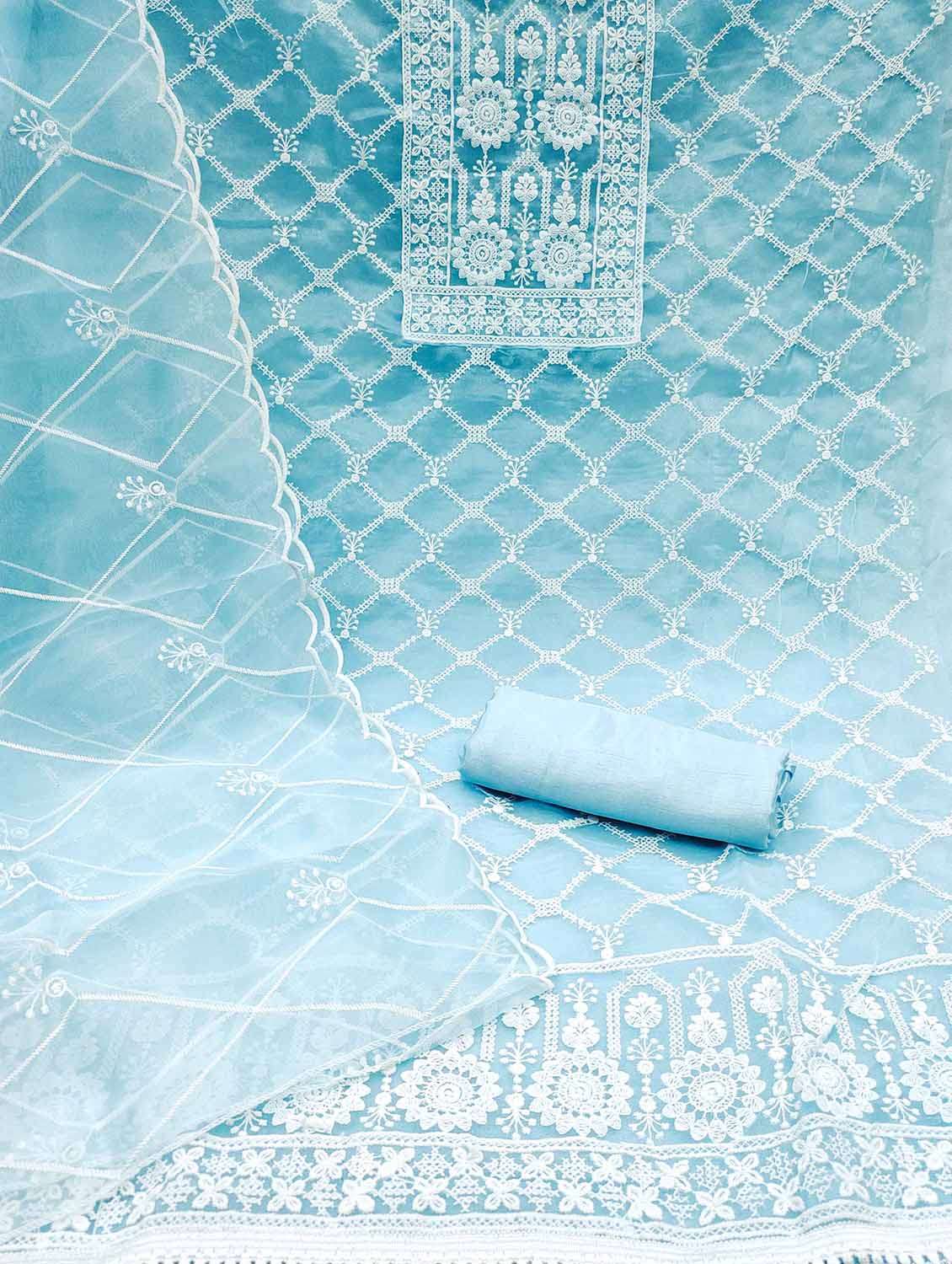 women solid with work unstitched suit set - 22420489 -  Standard Image - 2