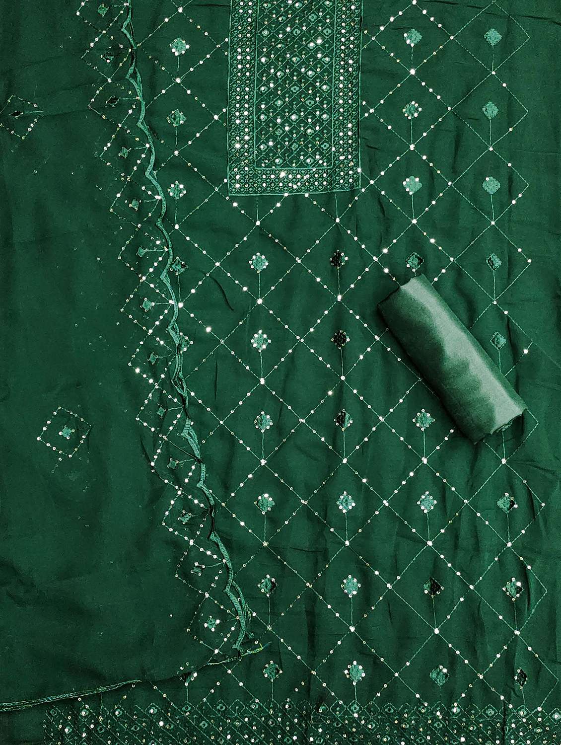 women solid with work unstitched suit set - 22420682 -  Standard Image - 2