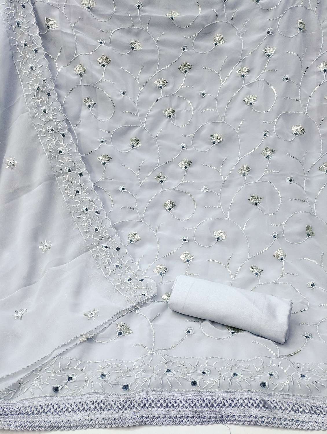 women solid with work unstitched suit set - 22420699 -  Standard Image - 2