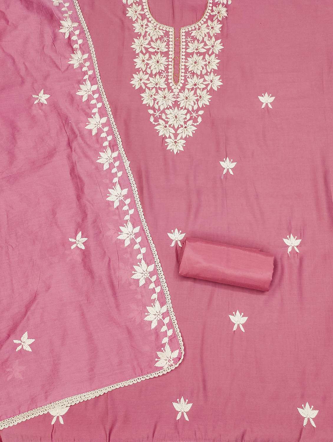 women solid with work unstitched suit set - 22420919 -  Standard Image - 2