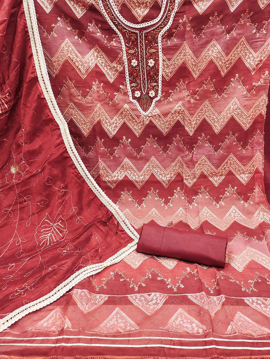 Women Printed Unstitched Suit Set - 22420997 -  Standard Image - 2
