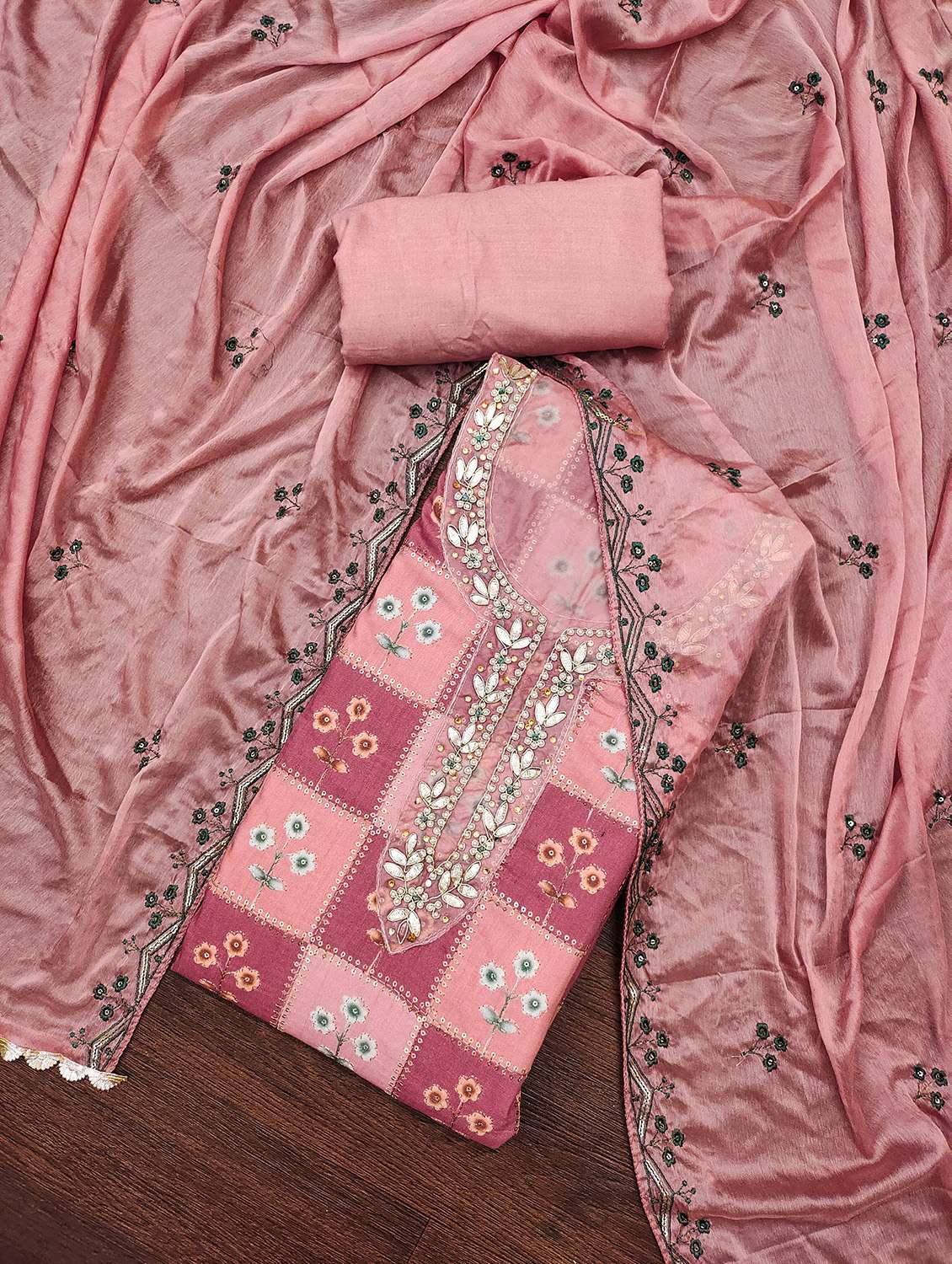 women printed unstitched suit set - 22421007 -  Standard Image - 2