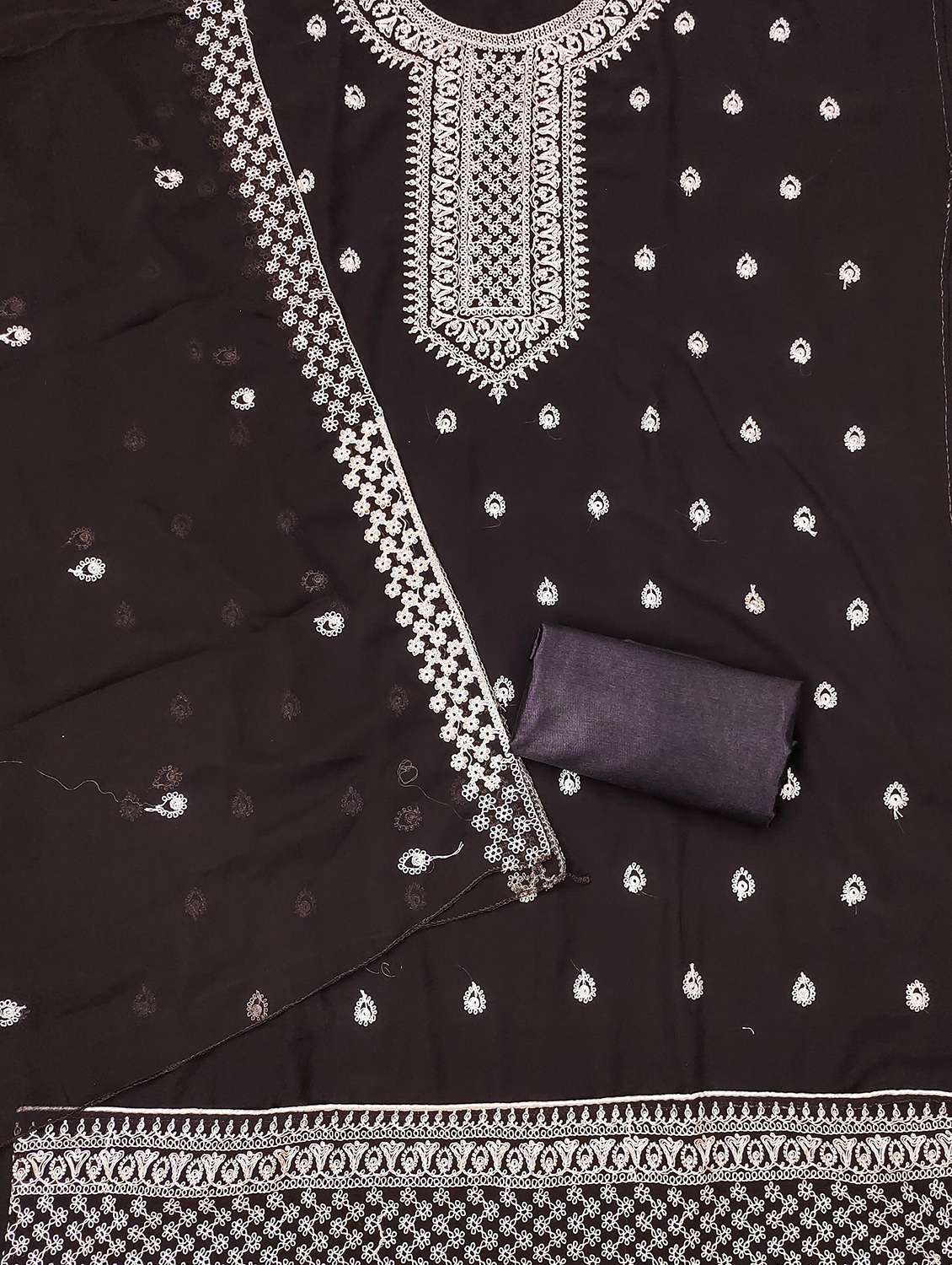 women solid with work unstitched suit set - 22421035 -  Standard Image - 2