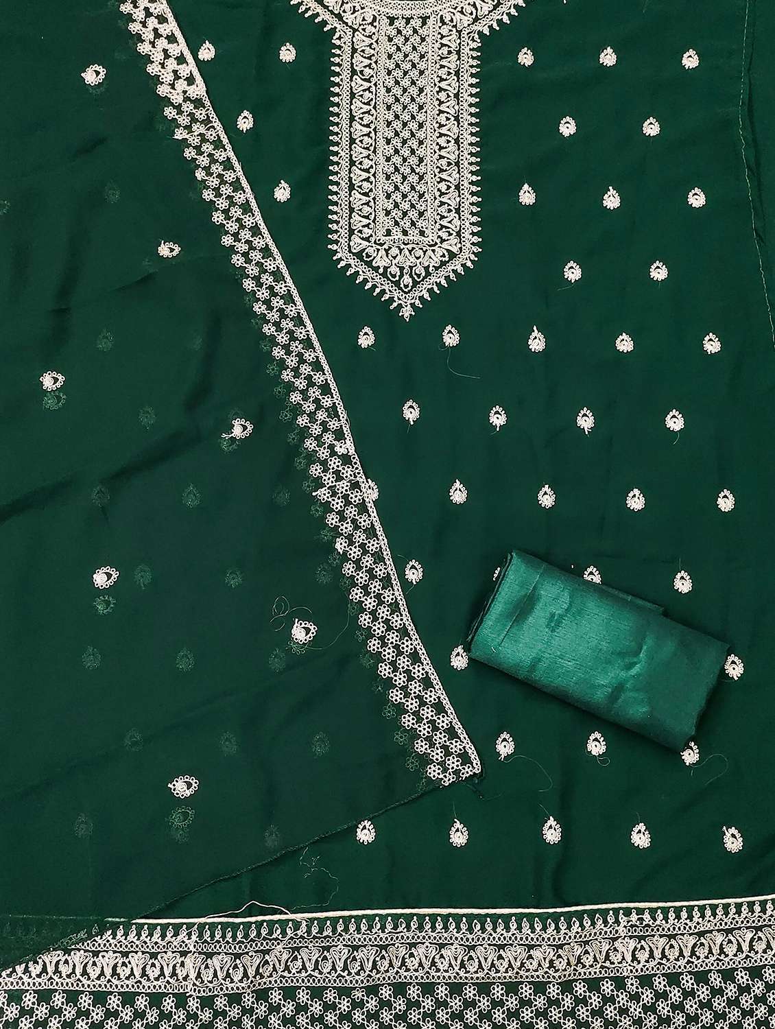 women solid with work unstitched suit set - 22421036 -  Standard Image - 2