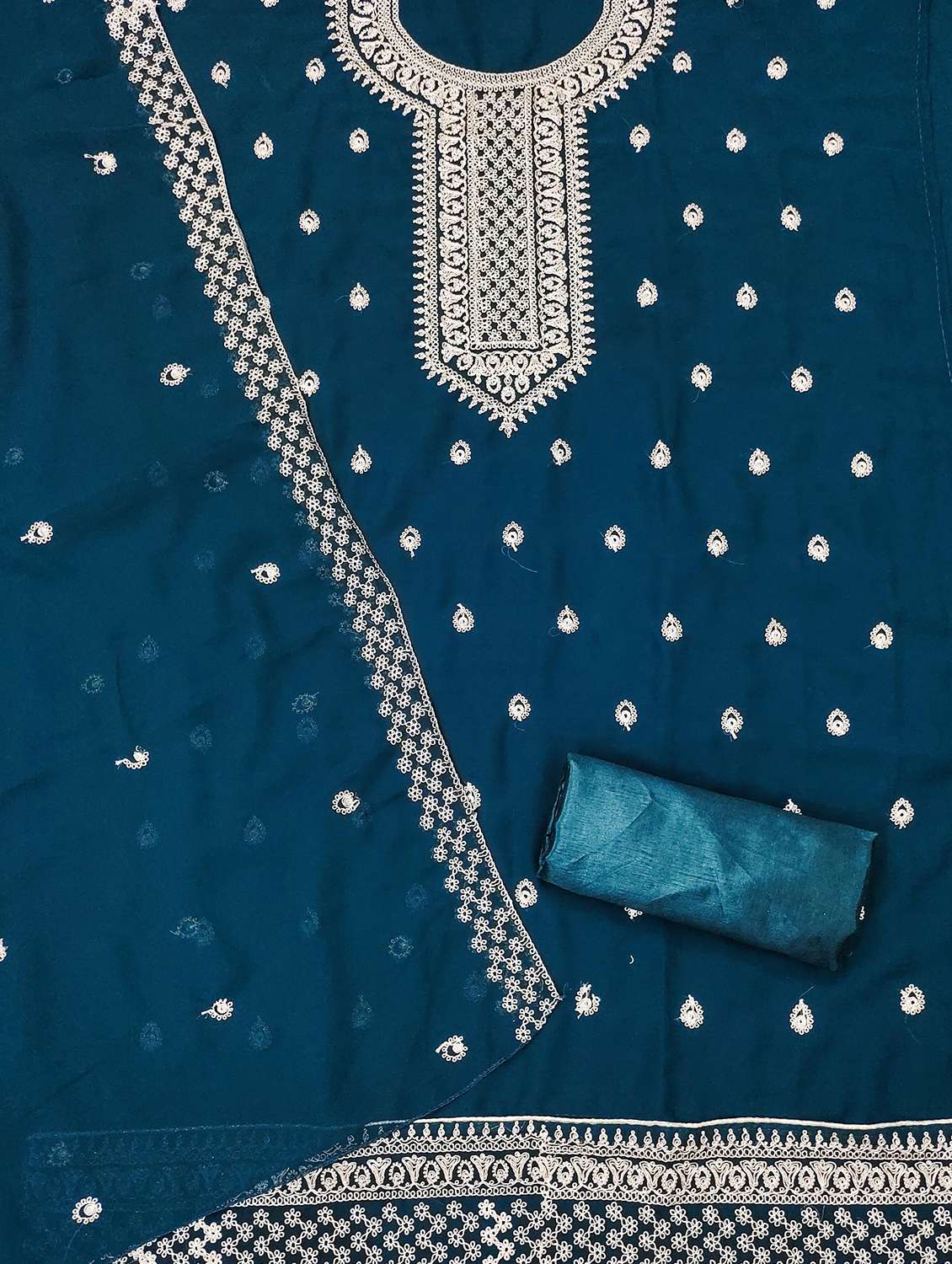 women solid with work unstitched suit set - 22421039 -  Standard Image - 2