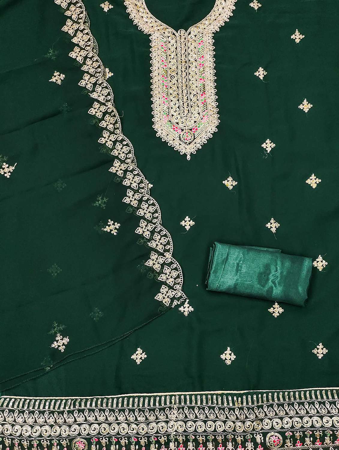 women solid with work unstitched suit set - 22421041 -  Standard Image - 2