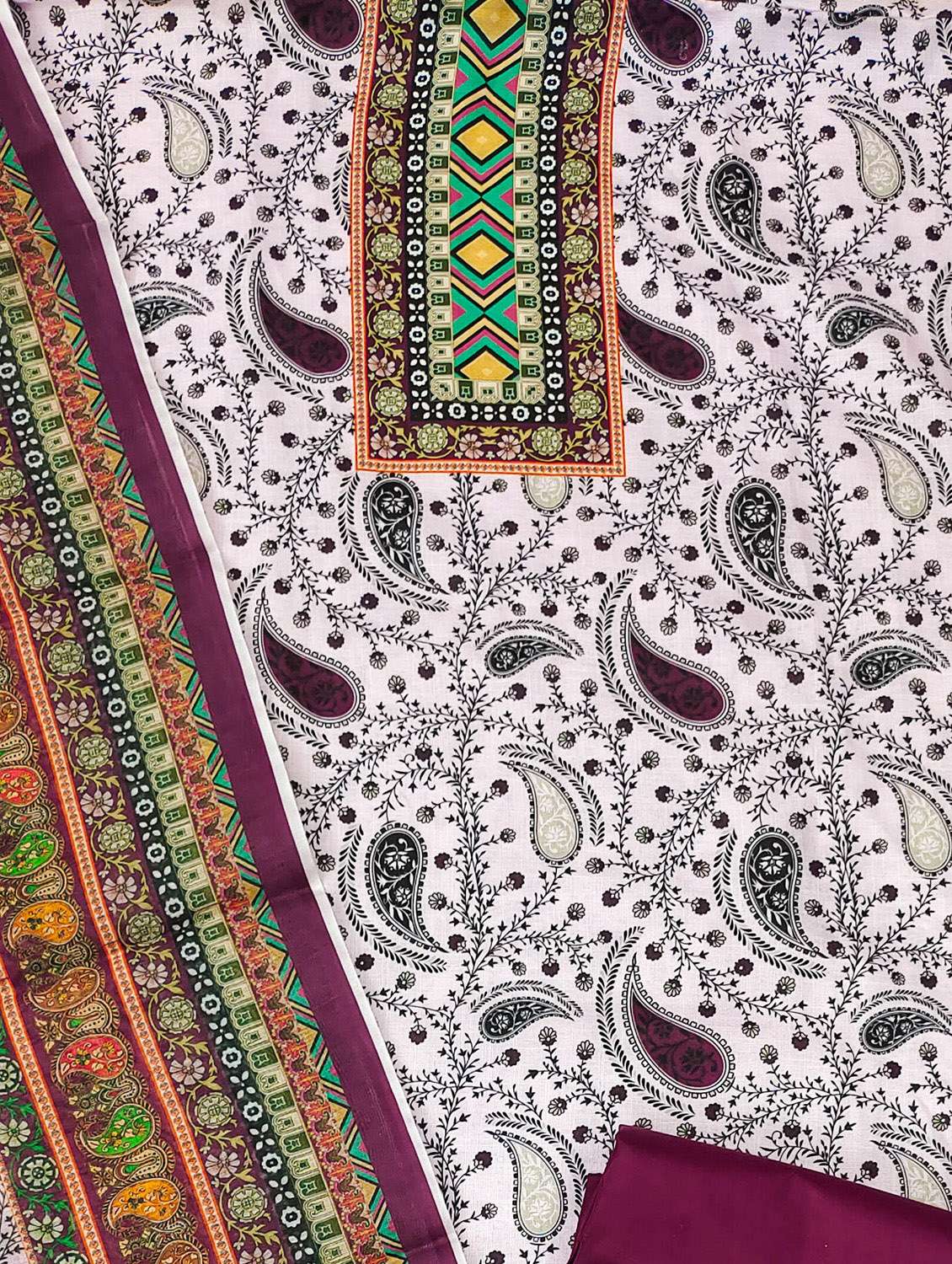 Women Printed Unstitched Suit Set - 22421048 -  Standard Image - 2
