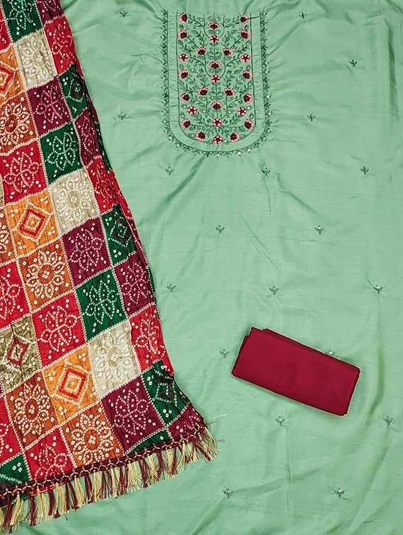 women solid with work unstitched suit set - 22421055 -  Standard Image - 2