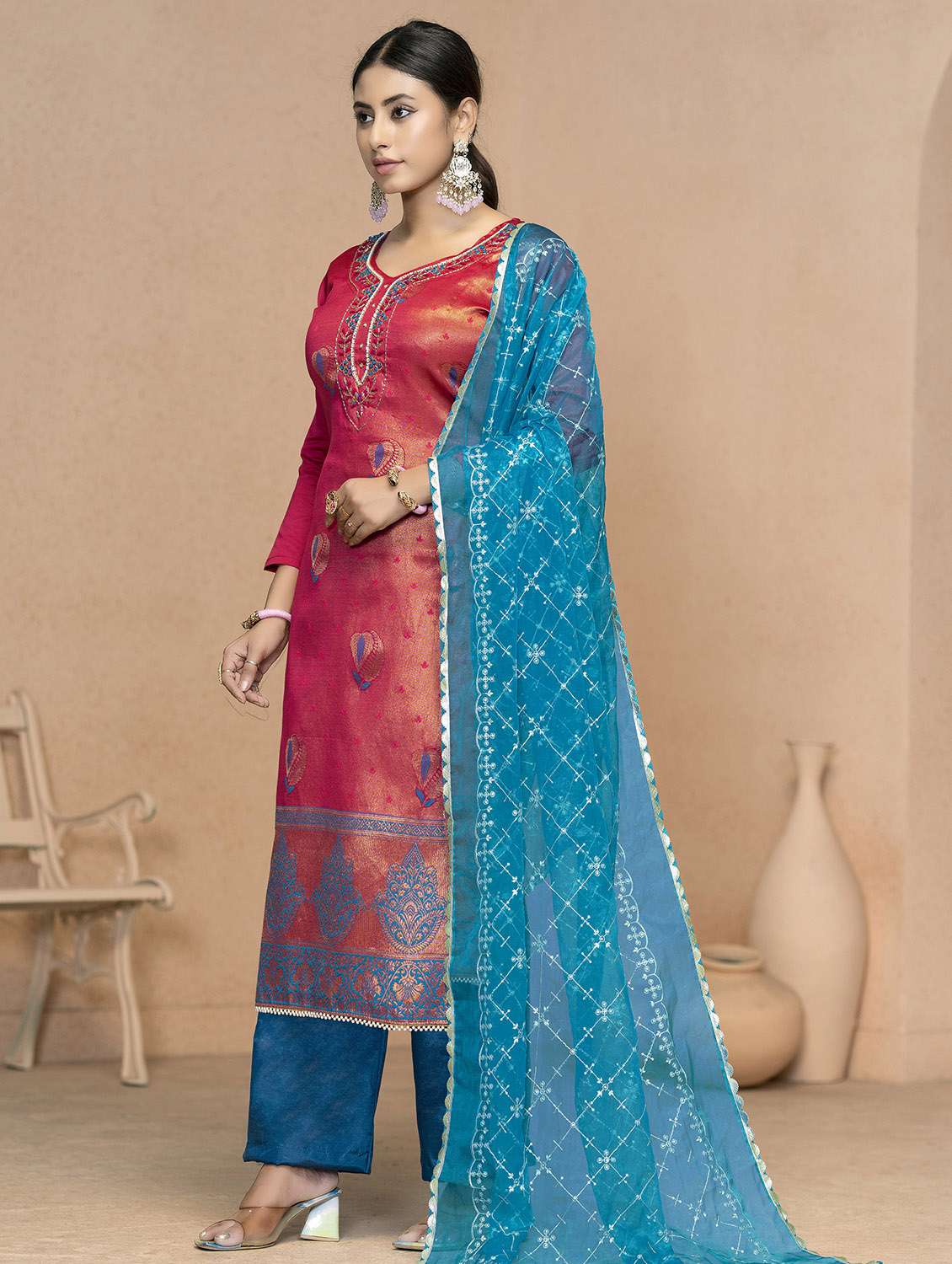 women self design unstitched suit set - 22421081 -  Standard Image - 2