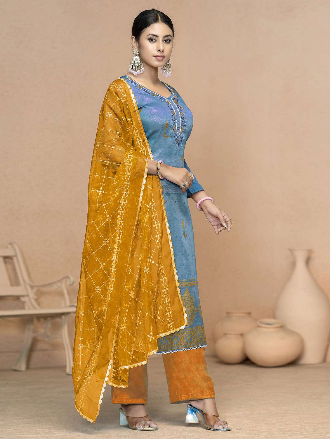 women self design unstitched suit set - 22421082 -  Standard Image - 2