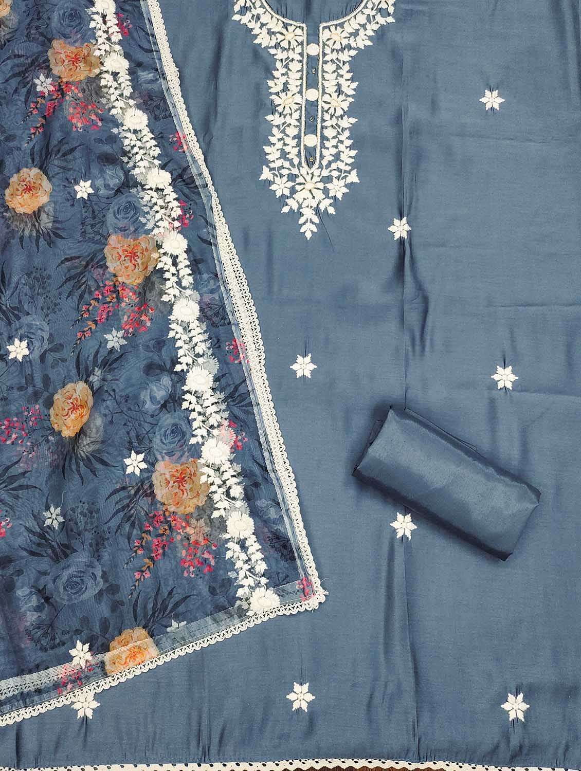 women solid with work unstitched suit set - 22421214 -  Standard Image - 2