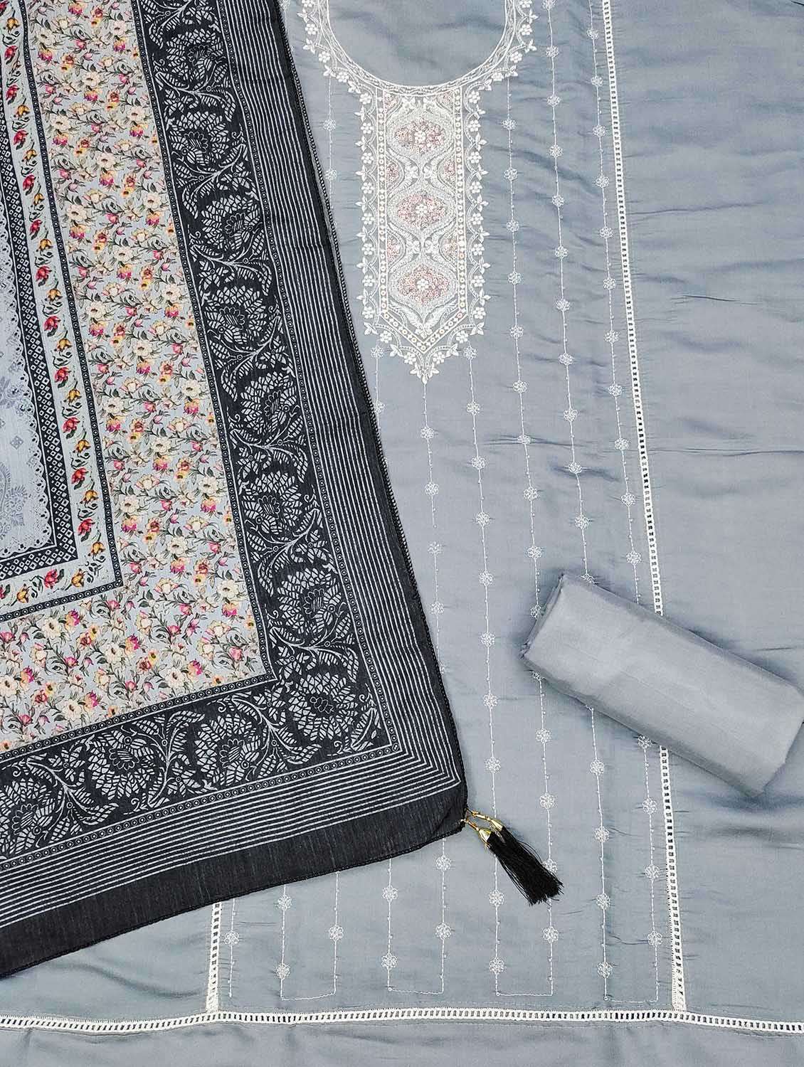 women solid with work unstitched suit set - 22421226 -  Standard Image - 2