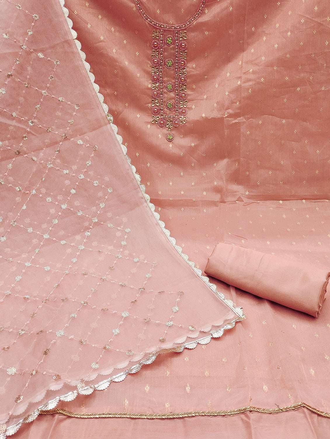 Women Self Design Unstitched Suit Set - 22421239 -  Standard Image - 2