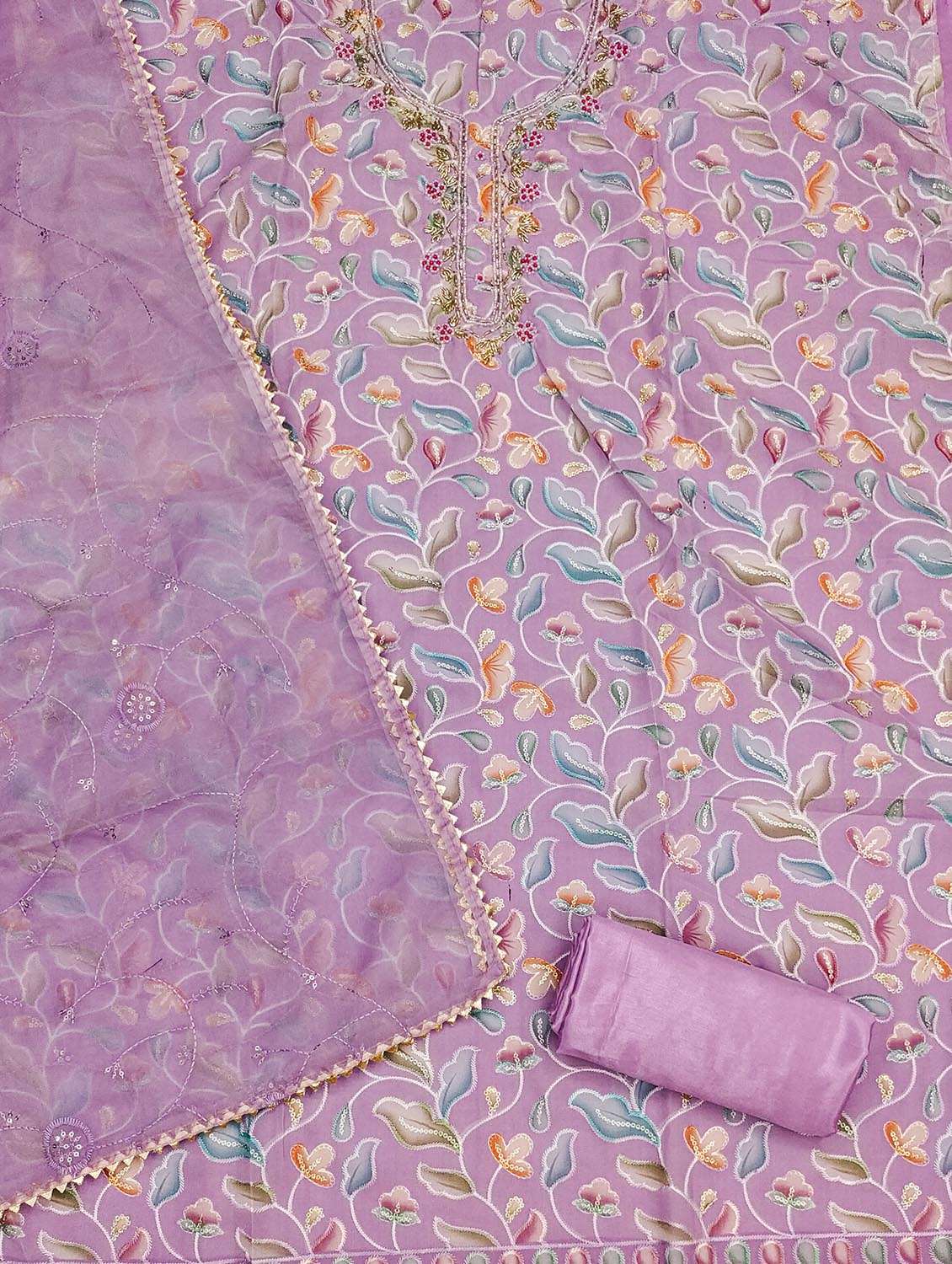 Women Floral Printed Unstitched Suit Set - 22421302 -  Standard Image - 2