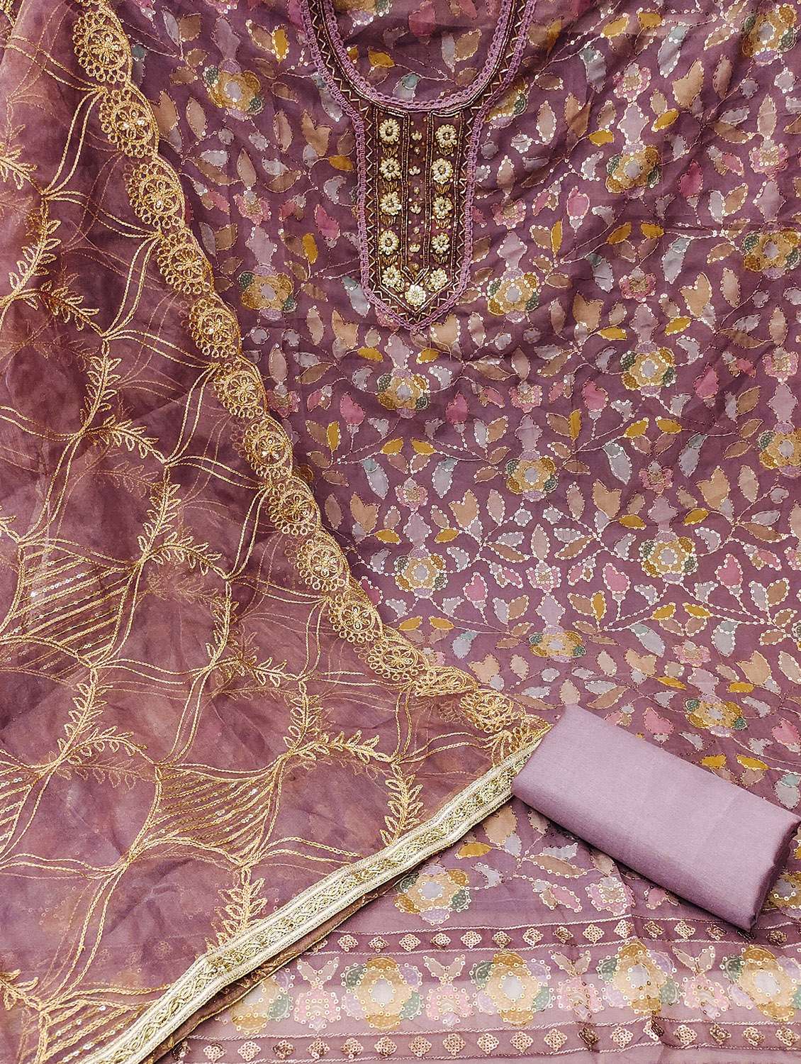 Women Printed Unstitched Suit Set - 22421339 -  Standard Image - 2