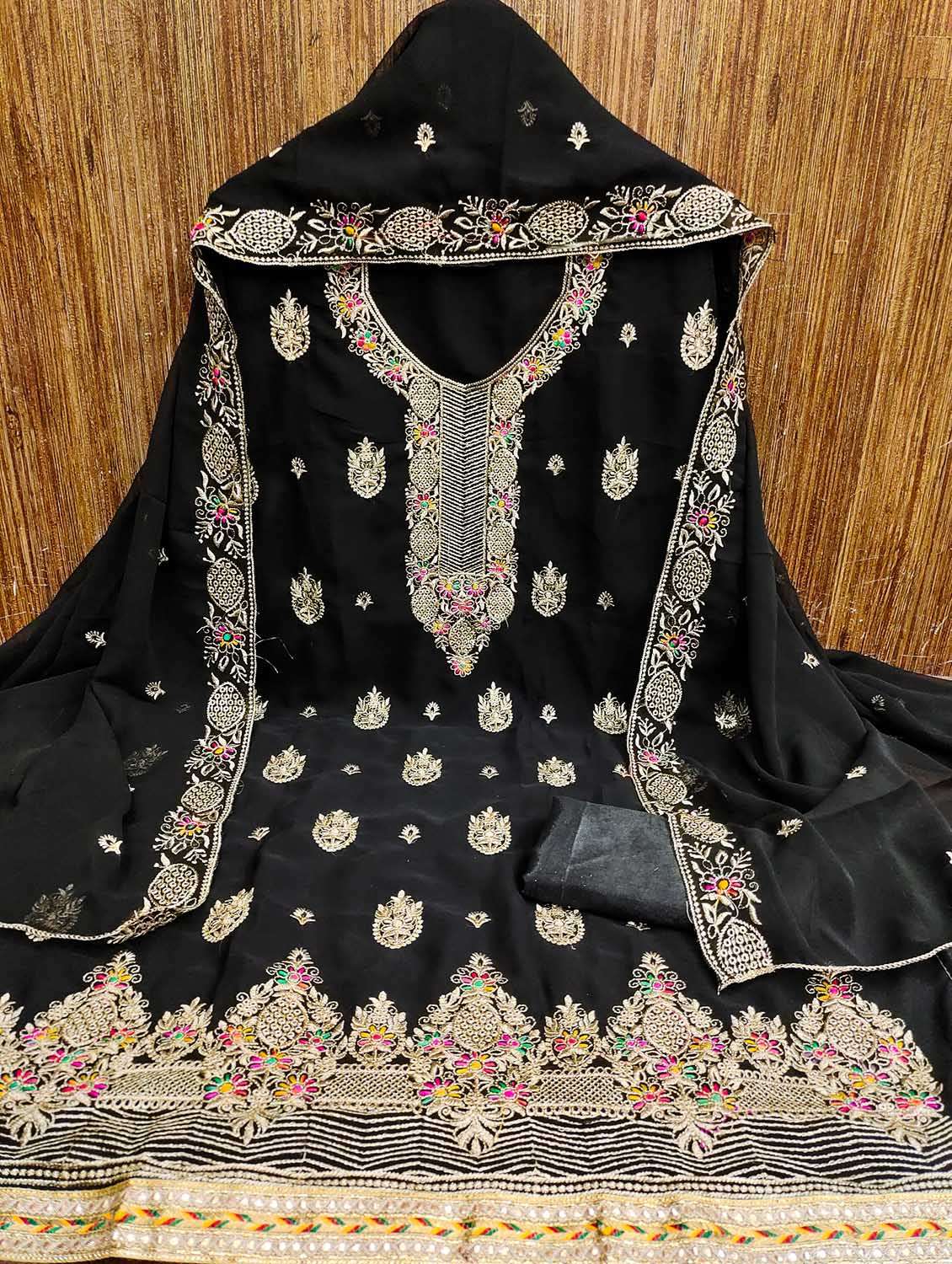 women solid with work unstitched suit set - 22421386 -  Standard Image - 2